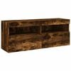 vidaXL TV Wall Cabinet Set Smoked Oak Engineered wood, Glass Large
