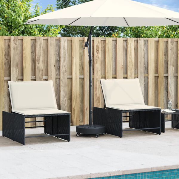 vidaXL Parasol Base Black Polyethene and Concrete Large