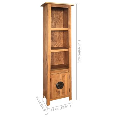vidaXL Freestanding Bathroom Cabinet Solid Pinewood 18.9"x12.6"x66.9"