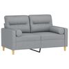 vidaXL 2-seater Sofa Light Grey 100% polyester, metal, textilene 2-seater