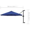 vidaXL Wall-Mounted Garden Parasol with Metal Pole 118.1" Blue