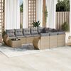 vidaXL Garden Sofa Set Beige, Light Grey