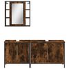 vidaXL Bathroom Cabinet Set Smoked oak