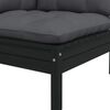 vidaXL 2-seater Garden Sofa Set of 2 Black