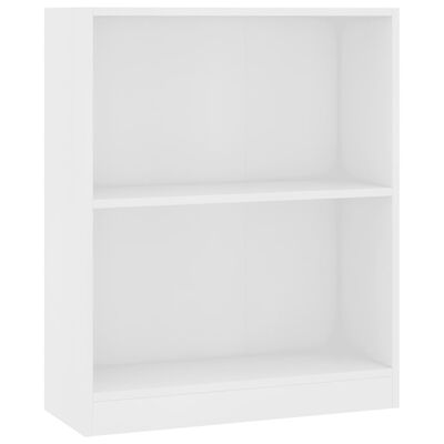 vidaXL Bookshelf White 23.6"x9.4"x29.9" Engineered Wood