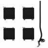 vidaXL Furniture Rollers 4 pcs with Lifter 5.3x5.3x2.4" Steel 2866.0 lb