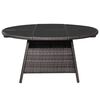 vidaXL 9 Piece Patio Dining Set Poly Rattan Anthracite & Gray