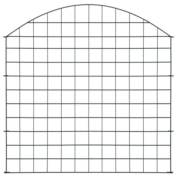 vidaXL Arched Garden Fence Set 30.5"x30.9" Green