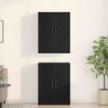 vidaXL Wall-Mounted Cabinet 2 pcs Black Oak 27.36 x 13.39 x 35.43 in