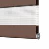vidaXL Zebra Blind Brown 100% Polyester; Aluminum top rail 39.4 x 59.1 in