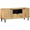 vidaXL TV Cabinet Brown Solid mango wood with metal accents Medium