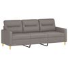 vidaXL Sofa Set Taupe Fabric (100% polyester), metal, textilene, plywood