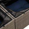 vidaXL Garden Sofa Gray 124 x 62 x 85 cm poly rattan