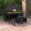 vidaXL Garden Dining Set Black