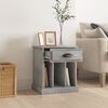vidaXL Bedside Cabinet Concrete Grey Engineered wood Compact Nightstand