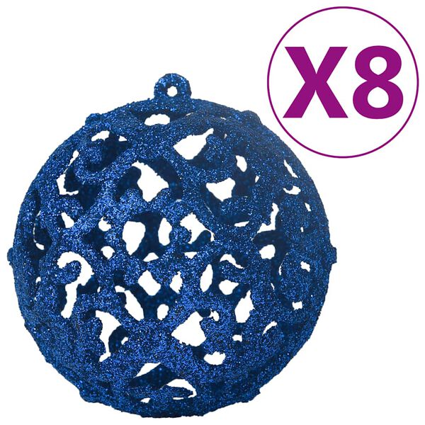 vidaXL Christmas Ball Set Set of 100 Blue Plastic Mixed sizes