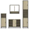 vidaXL Bathroom Furniture Set Sonoma Oak Engineered Wood 4 Piece Set
