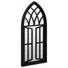 vidaXL Garden Mirror Black Iron, Glass 27.6 x 11.8 in Decorative Inlays