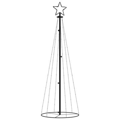 vidaXL Christmas Cone Tree Warm White 108 LEDs 2x6 ft