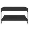 vidaXL Coffee Table Black Engineered wood, iron 31.5x31.5x17.7 in