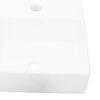 vidaXL Ceramic Bathroom Sink Basin with Faucet Hole White Square