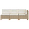 vidaXL Garden Sofa Set of 3 Beige