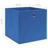 vidaXL Storage Box Set of 4 Blue Non-woven fabric Small Foldable