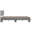 vidaXL Bed Frame Gray Sonoma Engineered wood and Metal 55.1x78.7 in