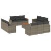 vidaXL Garden Sofa Set Gray, Dark Gray, Brown