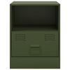 vidaXL Bedside Cabinet Olive green Cold-rolled steel Medium