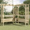 vidaXL Pergola Green Impregnated Pinewood Large Durable Pergola