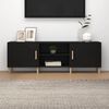 vidaXL TV Cabinet Black Engineered wood TV Cabinet Rectangular