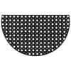 vidaXL Door Mat Black Rubber 17.7 x 29.5 in Non-slip Door Mat