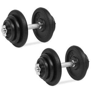 vidaXL 18 Piece Dumbbell Set 88.2 lb Cast Iron