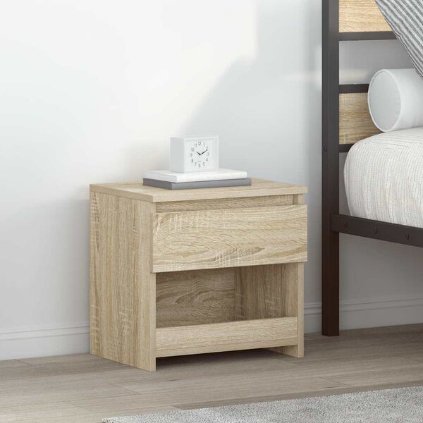 vidaXL Bedside Cabinet Set of 2 Sonoma Oak Engineered wood Small