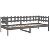vidaXL Day Bed Gray Solid pine wood Twin Convertible