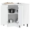 vidaXL Kitchen Corner Base Cabinet White Engineered Wood Standard