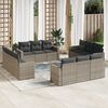 vidaXL Garden Sofa Set Grey