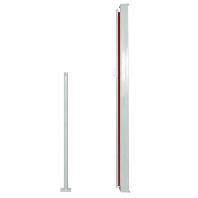 vidaXL Retractable Side Awning 63"x196.9" Red