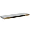 vidaXL Wall Shelf Concrete grey Honeycomb MDF, metal 31.5 x 9.3 x 1.5 in
