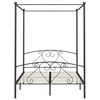 vidaXL Bed Frame Gray Metal 63 x 79 in Bed Frame Rectangular
