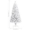 vidaXL Artificial Christmas Tree White PVC 5 ft