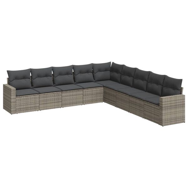 vidaXL Garden Sofa Set Dark Grey, Grey