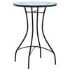 vidaXL Mosaic Bistro Table Blue and White Ceramic, Powder-coated iron