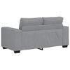 vidaXL 2-seater Sofa Light grey Polyester fabric, metal, plywood, solid wood