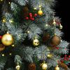 vidaXL Artificial Hinged Christmas Tree 300 LEDs & Ball Set 70.9"