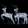 vidaXL Christmas Reindeer Set of 2 White Mesh Medium Decorative Inlays