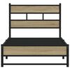 vidaXL Bed Frame Sonoma oak Steel, engineered wood Twin Bed Frame