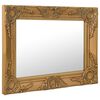 vidaXL Wall Mirror Gold Wood, glass, engineered wood 19.7 x 15.7 in