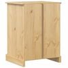 vidaXL HiFi Cabinet Honey Solid pine wood, Engineered wood, Metal, Glass